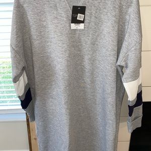 Gray cotton sweater dress